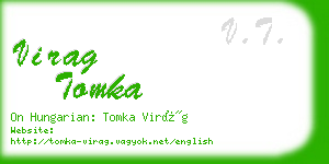 virag tomka business card